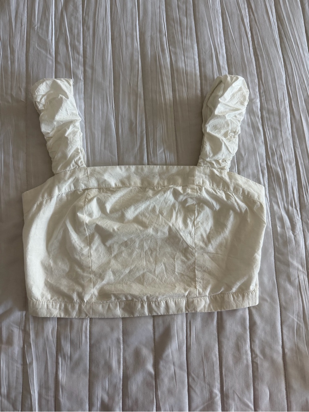 Free People cropped ASHLEY TANK TOP | Size S White, - Picture 2 of 7
